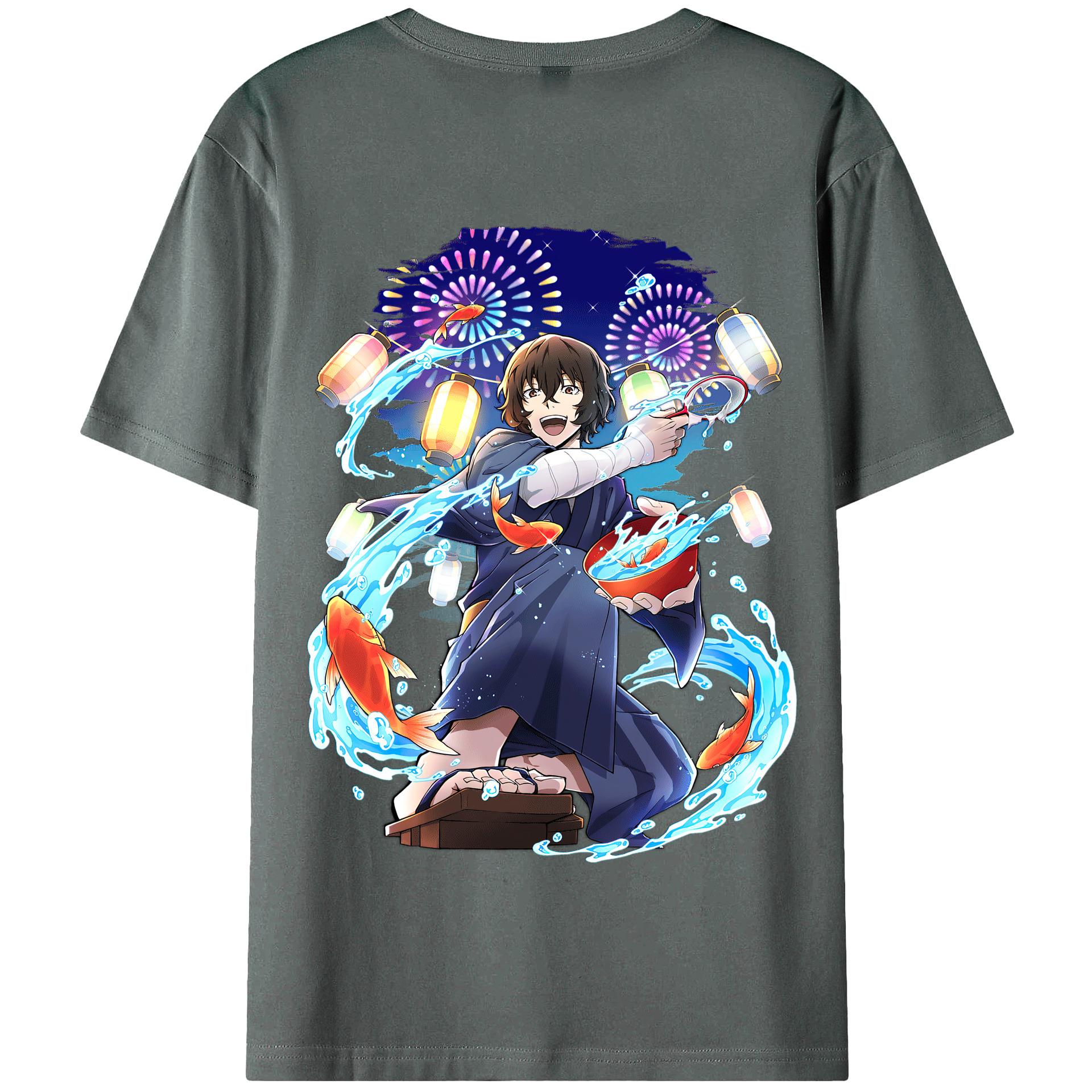 （画像用） 文豪ストレイドッグス Bungo Stray Dogs 綿100％半袖Tシャツ（背面プリント）